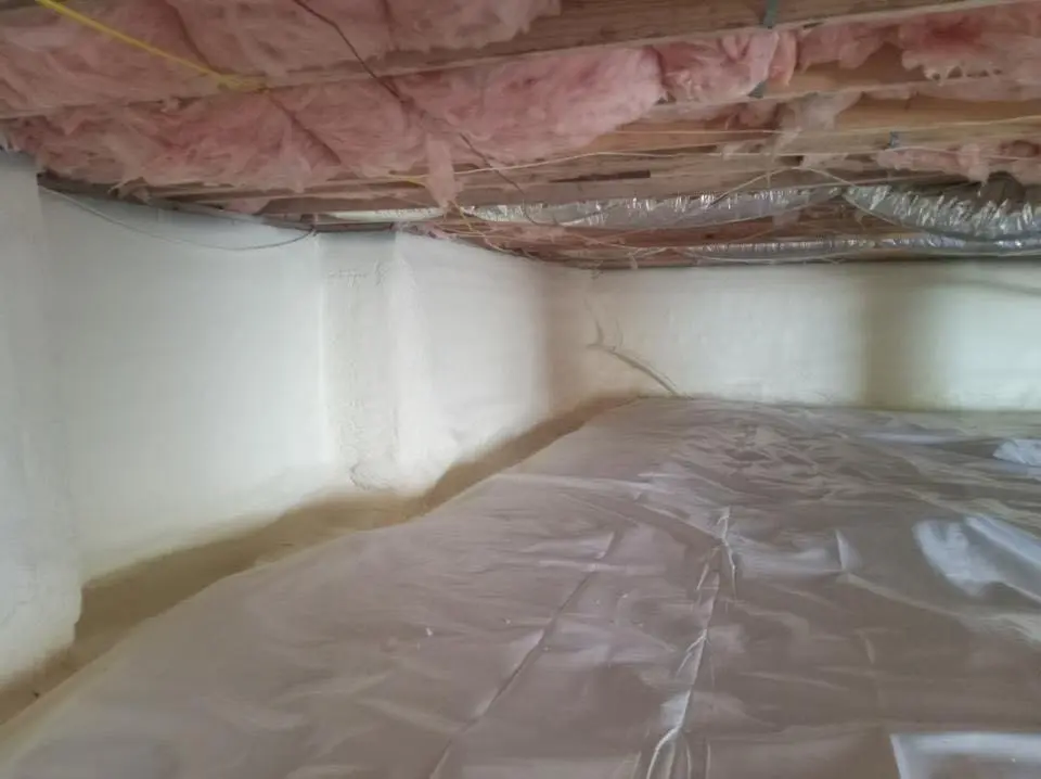 Crawl space encapsulation with closed-cell spray foam for Attic Insulation in Thomaston